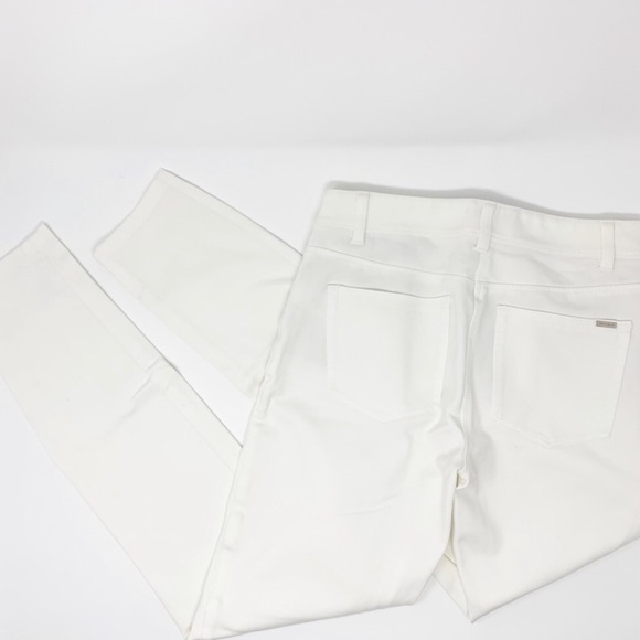 WHBM PONTE KNIT SKINNY PANTS in Ecru | Sz 2L - Picture 4 of 7